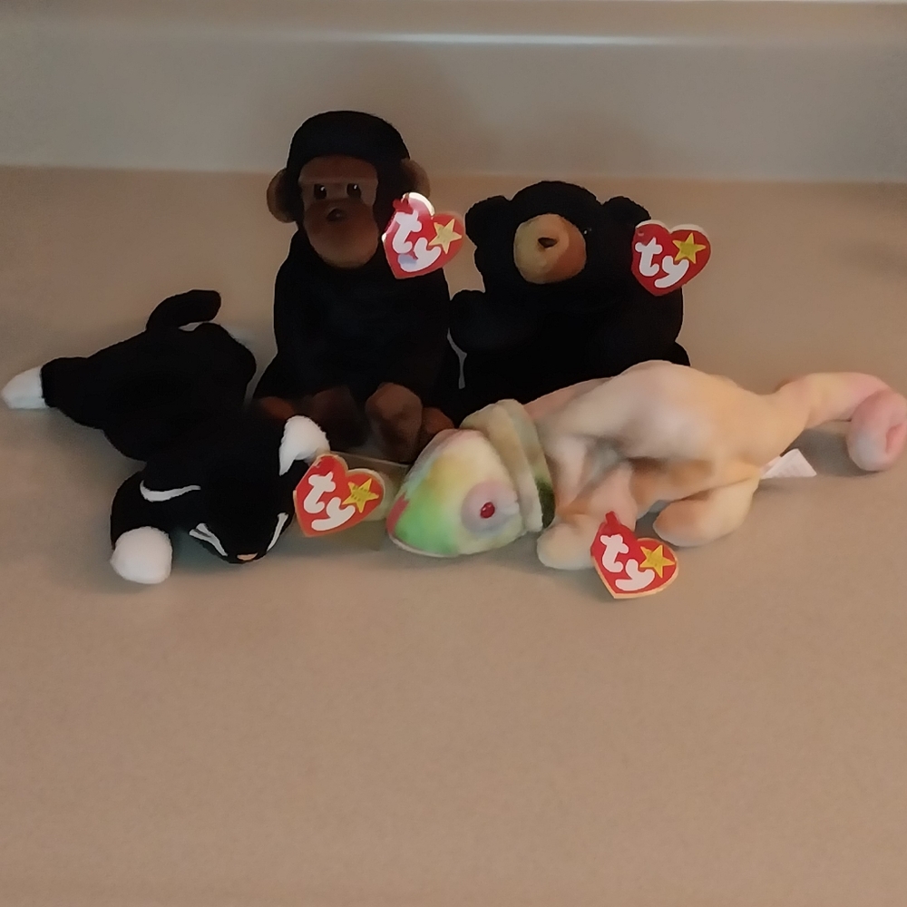 4 Ty beanie baby lot bundle rare lot